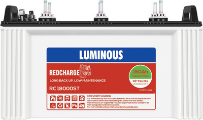 26 Off On Luminous Redcharge Rcst 150ah Short Tubular Battery Tubular Inverter Battery 150ah On Flipkart Paisawapas Com