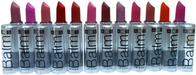 ads Combo Balm Matte Lipstick - Set Of 12 (Multicolor)(Multi Color, 8 g)