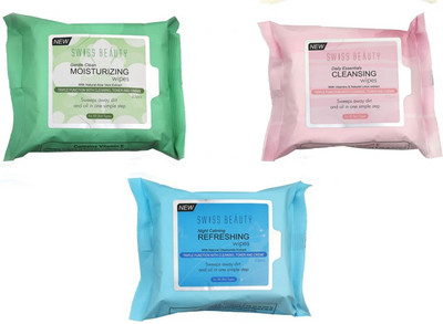 

Swiss Beauty Gentle Clean Moisturizing Wipes, Daily Essentials Cleansing Wipes, Night Calming Refreshing Wipes With natural Chamomile Extract, Vitamins & natural lotus Extracts, natural Aloe Vera Extracts Makeup Remover(150 g)
