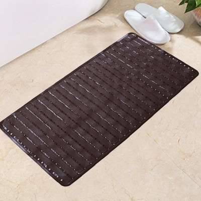 KUBER INDUSTRIES PVC (Polyvinyl Chloride) Bathroom Mat(Brown, Free)