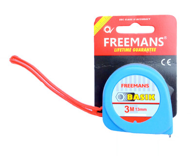 FREEMANS 3 meter basik heavy duty measurement hard tape Measurement Tape(3 Metric)
