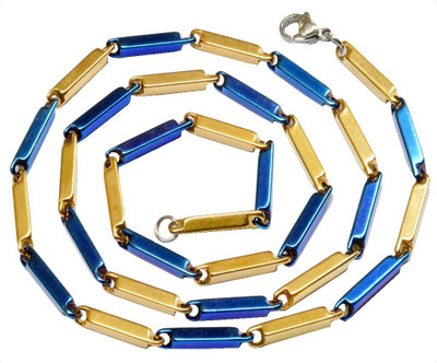 Sullery Plain Classic Design Rainbow Rectangle Link Chain Stainless Steel Chain