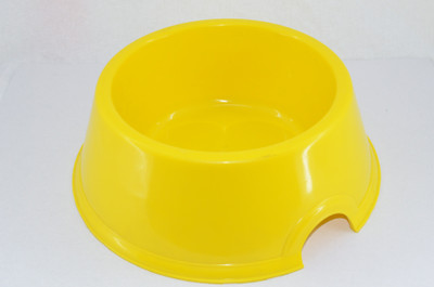 z pet PFB006 round Plastic Pet Bowl(2 L Yellow)