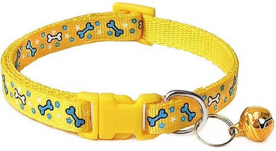 

101Lives Yellow Printed adjustable  Cat Everyday Collar(, Yellow