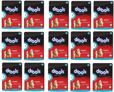 

drools Puppy nutritional gravy pack of 15 complete food for dogs, chicken and liver flavour for vitamin and high energy Chicken, Liver 80 g Wet Dog Food(Pack of 15)