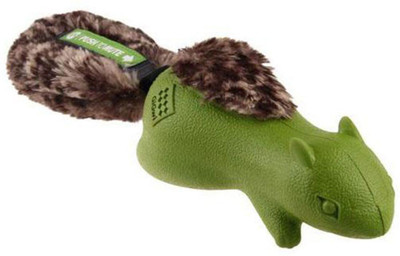 

GiGwi Push To Mute Forestails Squirrel Plush Tail Green Medium 28 Cm Rubber Squeaky Toy For Dog