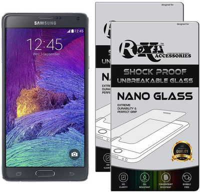 Roxel Nano Glass for Samsung Galaxy Note 4 (Charcoal Black, 32 GB) (3 GB RAM)(Pack of 2)