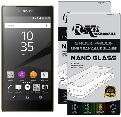 Roxel Nano Glass for Sony Xperia Z5 Premium Dual (Gold, 32 GB) (3 GB RAM)(Pack of 2)
