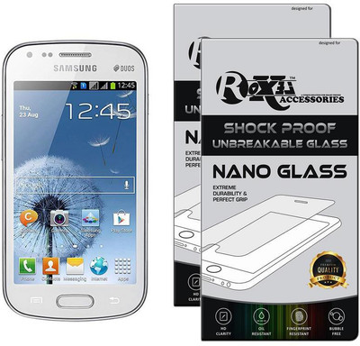 Roxel Nano Glass for Samsung Galaxy S Duos GT-S7562 (Pure White)(Pack of 2)