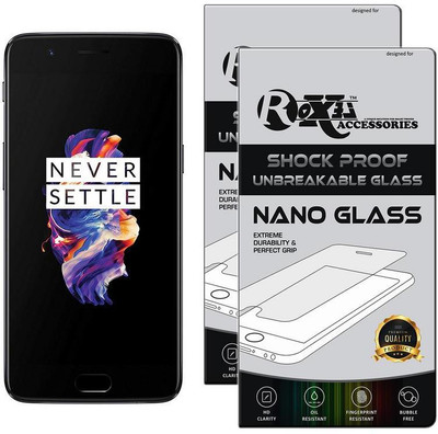 Roxel Nano Glass for OnePlus 5 (Slate Gray 8GB RAM + 128GB Memory)(Pack of 2)