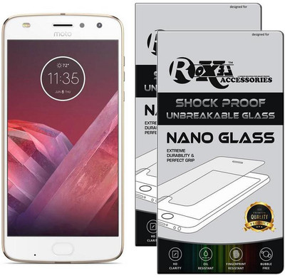 Roxel Nano Glass for Moto Z2 Play (Fine Gold, 64 GB) (4 GB RAM)#OnlyOnFlipkart(Pack of 2)