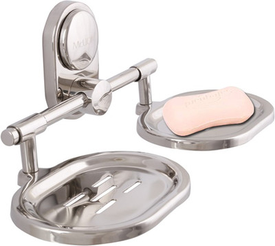

McLION Double Soap Dish-Solution,Soap holder, Soap Case, Soap Stand -Anti Rust-Corrosion Free(Glossy Finish, Grade 304 Stainless Steel)