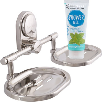 

McLION Double Soap Box Soap, Soap holder, Soap Case, Soap Stand-Anti Rust-Corrosion Free(Glossy Finish, Grade 304 Stainless Steel)