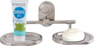 

McLION Stainless Steel Double Soap Stand,Soap holder, Soap Case, Soap Dish-Anti Rust-Corrosion Free(Glossy Finish, Grade 304 Stainless Steel)