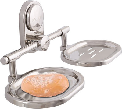 

McLION Wall Mounted Double Soap Holder,Soap Dish, Soap Case, Soap Stand -Anti Rust-Corrosion Free(Glossy Finish, Grade 304 Stainless Steel)