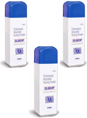 

Cipla Clocip Anti-Bacterial & Anti-Fungal Clotrimazol Powder PACK OF 3(300 g)
