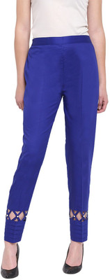 RIVI Regular Fit Women Blue Trousers