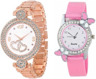 SHOPIFY Shopify Fancy Designer NG87001NL01X1022 White Diamond Women And Kids Analog Watch  - For Girls