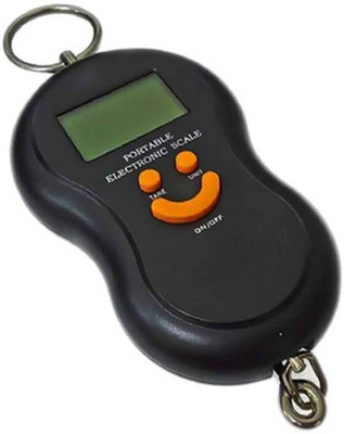 

Gadget Tree 50Kg Portable Hanging Luggage Weight Machine Digital for Weighing Household Items Smiley Pocket Weighing Scale(Black)