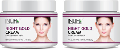 

Inlife Night Gold Face Cream, Anti Aging - 50g (2 Pack)(100 g)