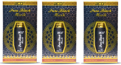 aco Musk Alcohol - Free Attar Roll On 8ml Each (Pack of 3) Floral Attar(Musk)