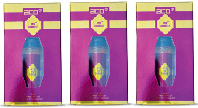 aco My Choice Alcohol - Free Attar Roll On 8ml Each (Pack of 3) Floral Attar(Floral)