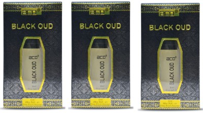 aco Black Oud Alcohol - Free Attar Roll On 8ml Each (Pack of 3) Floral Attar(Oud (agarwood))