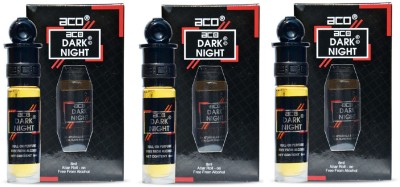 aco Dark Night Alcohol - Free Attar Roll On 8ml Each (Pack of 3) Floral Attar(Floral)