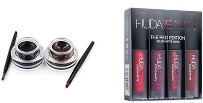 

Ladymode Black And Brown Gel Eyeliner& Red Edition Lipstick(Set of 3)