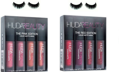 

Ladymode Eyelash & Red,Pink Edition Mini Lipstick(Set of 4)