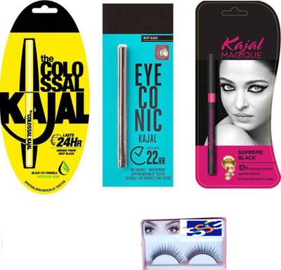 

SSG EYELASHES, KAJAL, KAJAL DEEP BLACK,KAJAL MAGIQUE SUPREME BLACK SET ( 4 )(Set of 4)
