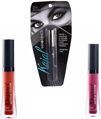 

Blue Heaven LIP COLOR ELEGANCE , KAJAL INNOCENCE(Set of 3)