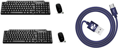 

Zebronics keyboard+mouse+otg=3-232 Combo Set