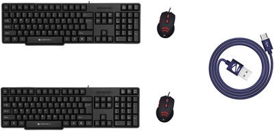 

Zebronics keyboard+mouse+otg=3-289 Combo Set
