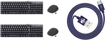 

Zebronics keyboard+mouse+otg=3-202 Combo Set