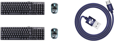 

Zebronics keyboard+mouse+otg=3-215 Combo Set