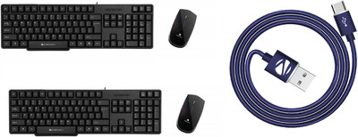 

Zebronics keyboard+mouse+otg=3-271 Combo Set