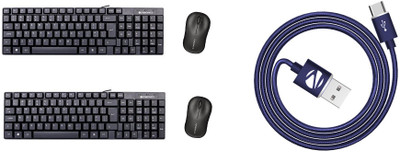 

Zebronics keyboard+mouse+otg=3-217 Combo Set