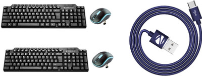 

Zebronics keyboard+mouse+otg=3-240 Combo Set