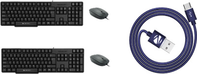 

Zebronics keyboard+mouse+otg=3-278 Combo Set