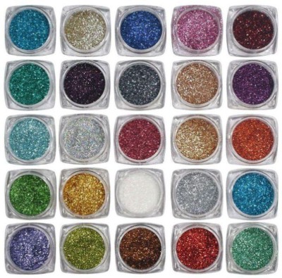 

Rtb Eye Shadow Glitter Powder Color Pack of 25 50 g (Multicolor) 50 g(Multicolor)
