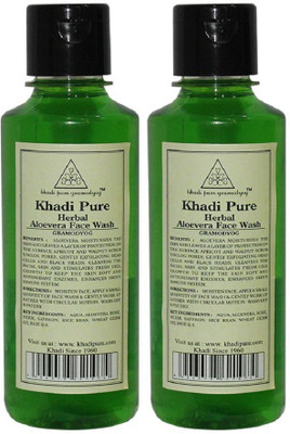

Khadi Pure Herbal Aloevera (Set of 2) Face Wash(420 ml)
