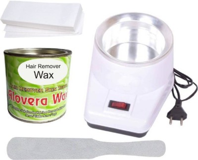 Shopfleet 1 Wax Heater,550 Gm. Aloe Vera Wax,50 Wax Strips, 1 Stapula Wax(2 g, Set of 4)