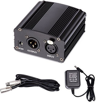 

Zahuu Power Supply Adapter for Condenser Microphone Music Recording Power Supply Adapter(Black)