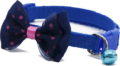 

101Lives Midnight Blue bow-knot (19-32 cm) adjustable necktie with bell Cat Everyday Collar(, Midnight Blue