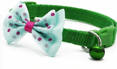 

101Lives Spring Green bow-knot (19-32 cm) adjustable necktie with bell Cat Everyday Collar(, Spring Green