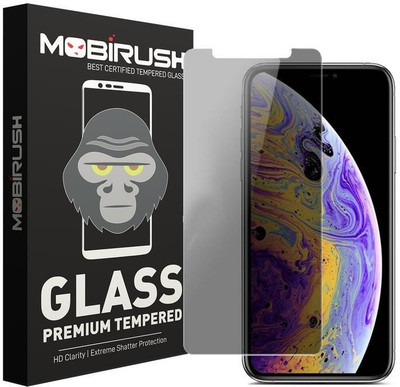 MOBIRUSH Tempered Glass Guard for Apple iPhone XS Max(Pack of 1)