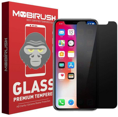 MOBIRUSH Tempered Glass Guard for Apple iPhone XS(Pack of 1)