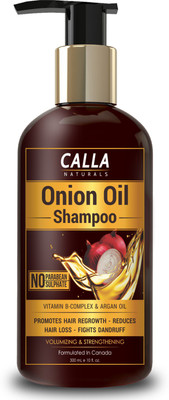 

Calla Naturals Onion Oil Shampoo for Hair Regrowth - No Parabean & Sulphate - 300ml(300 ml)