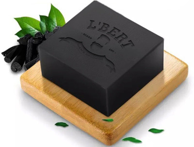 

LBERT Activated Charcoal 100 % Natural Organic Handmade Bath Soap | For Deep Cleansing, Exfoliation & Long Lasting - (Paraben & Sulphate Free)(100 g)